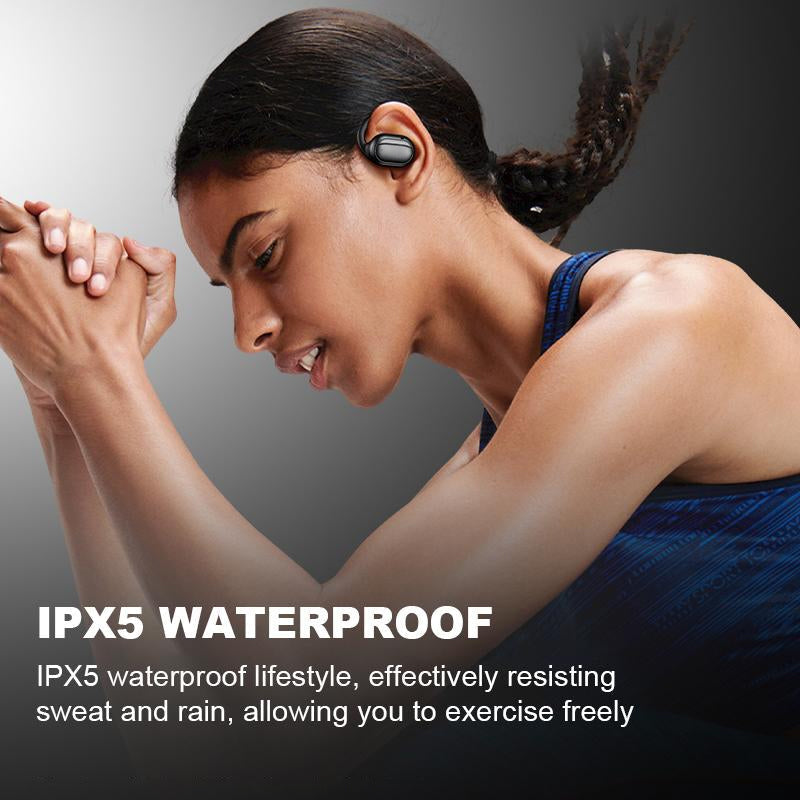 Trådlösa vattentäta hörlurar med pekskärm 🎧