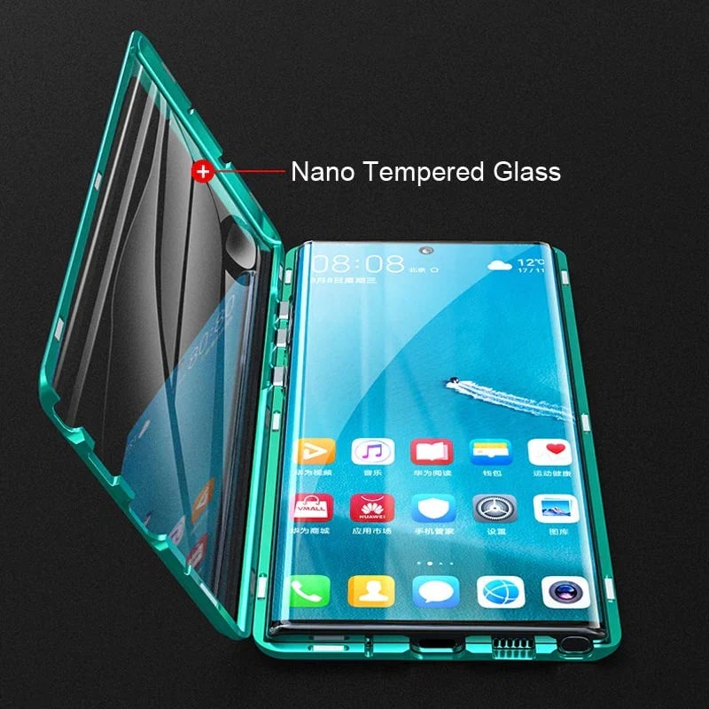 Dubbelsidigt Telefonfodral Av Magnetiskt Härdat Glas