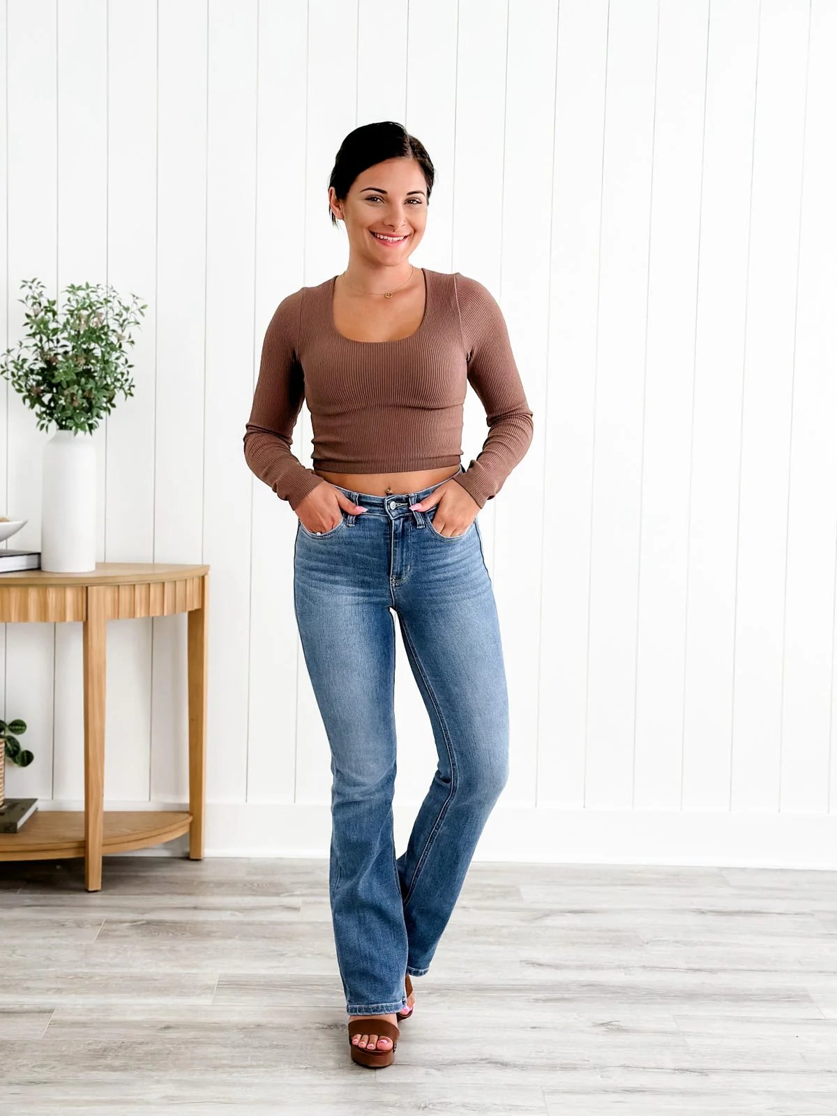 Holy Grail Bootcut jeans med magkontroll đ„