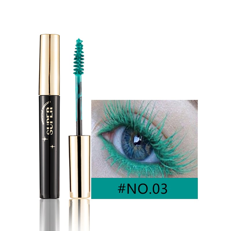 Mascara av silkesfiber Mascara med färg för ögonfransar