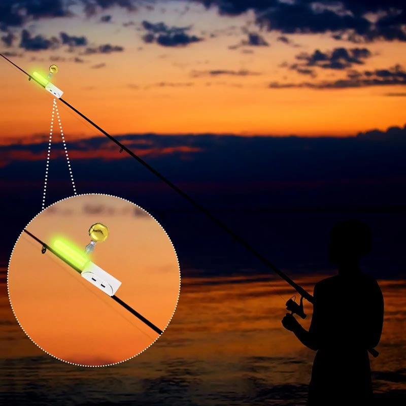 Led-Fiskeljus Med Fruktfiske Och Fickklocka