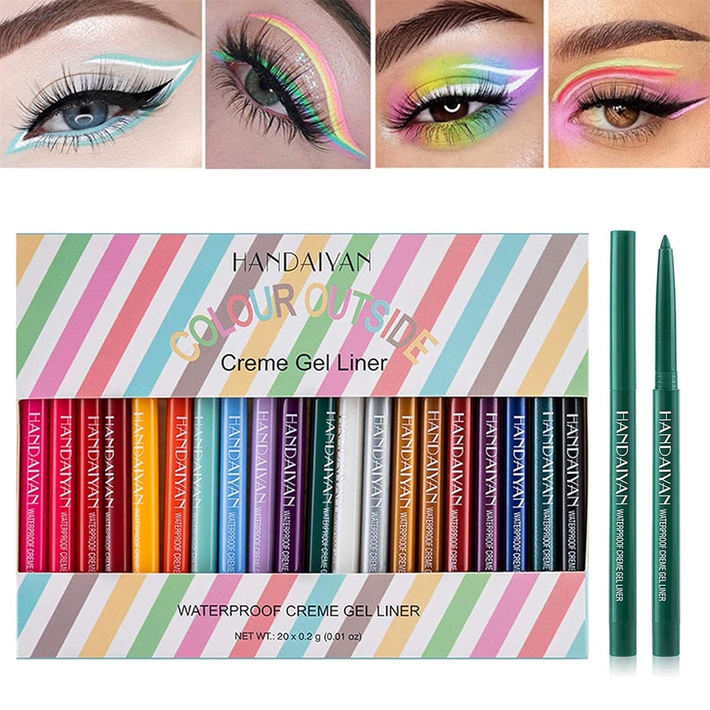 đ„đ„đ„đ„20 PCS fĂ€rgade eyelinerpennor