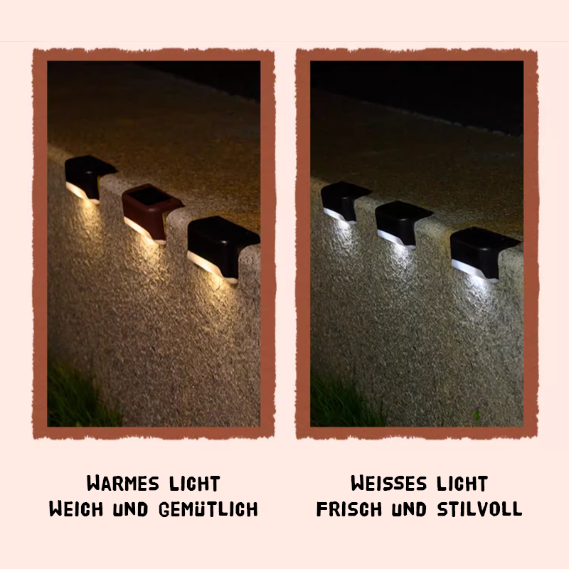 Solcellslampa för trappsteg/Solcellslampa för trädgård