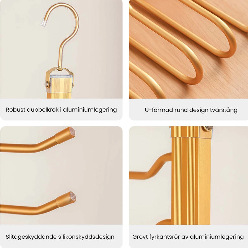 Multifunktionellt Hopfällbart Byxställ/Multifunctional Folding Pants Rack
