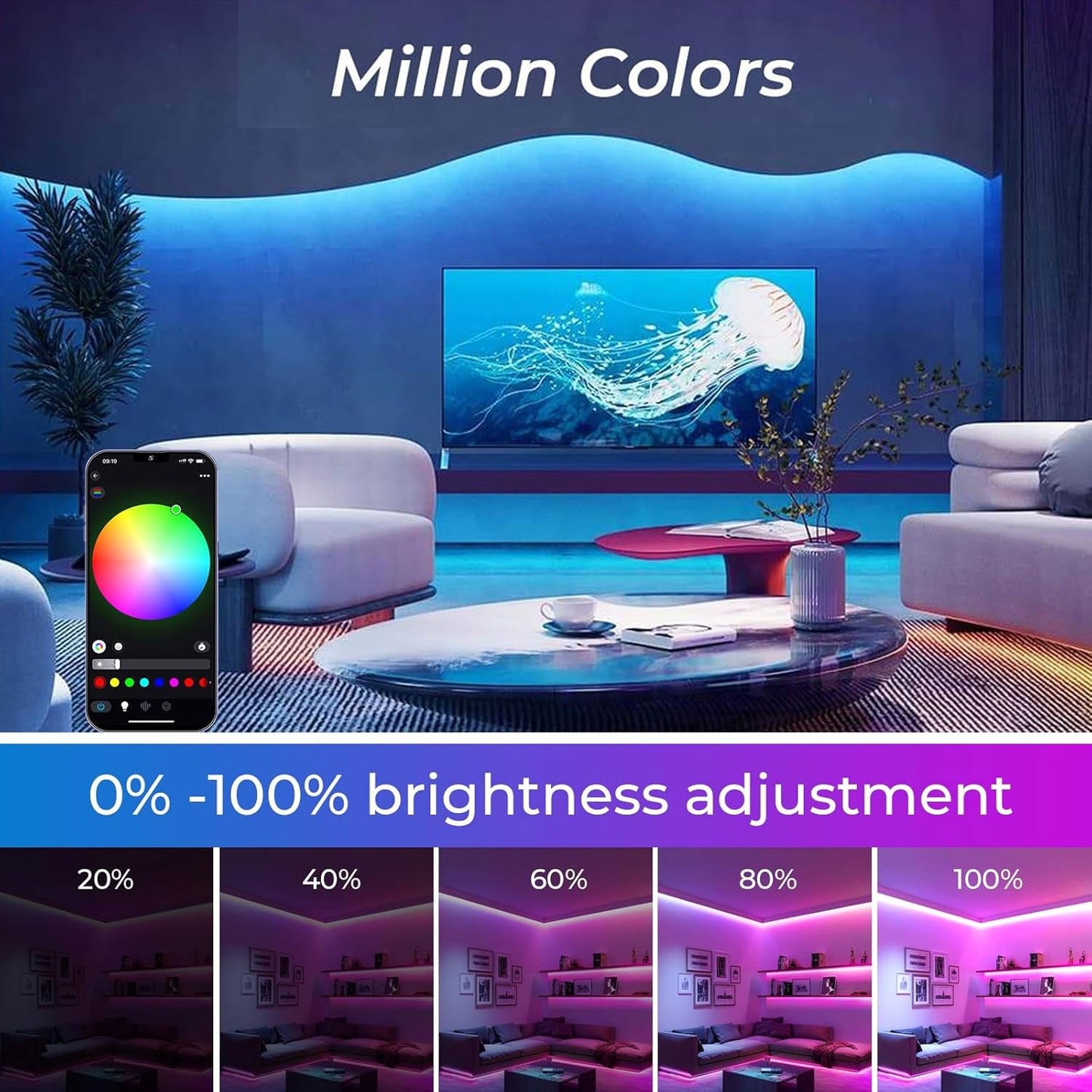 Smart RGB Neon LED-ljusban