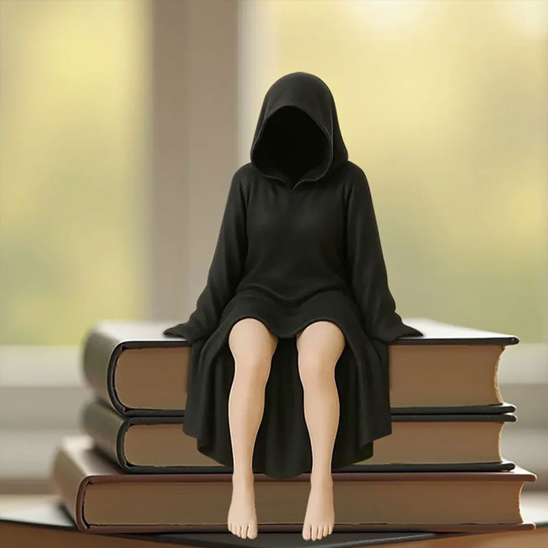 Mystisk staty – Drottning i svart dekorativ figur