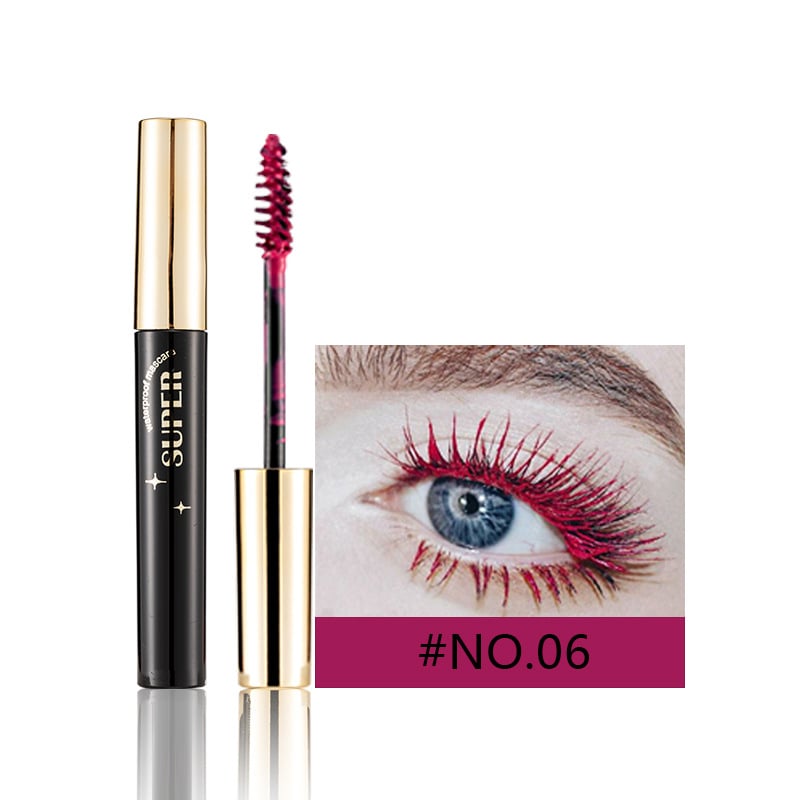 Mascara av silkesfiber Mascara med färg för ögonfransar