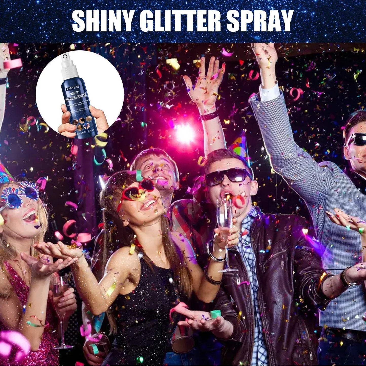 đ„Hot SaleđVattentĂ€t Glitter Spray Stage Fest HĂ„r och klĂ€der