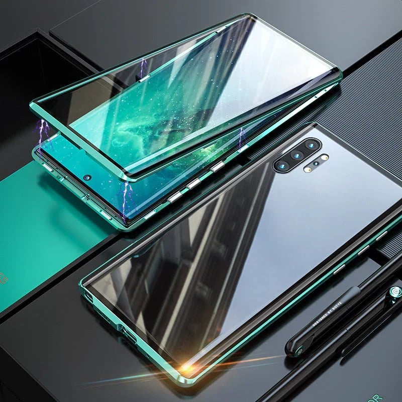Dubbelsidigt Telefonfodral Av Magnetiskt Härdat Glas