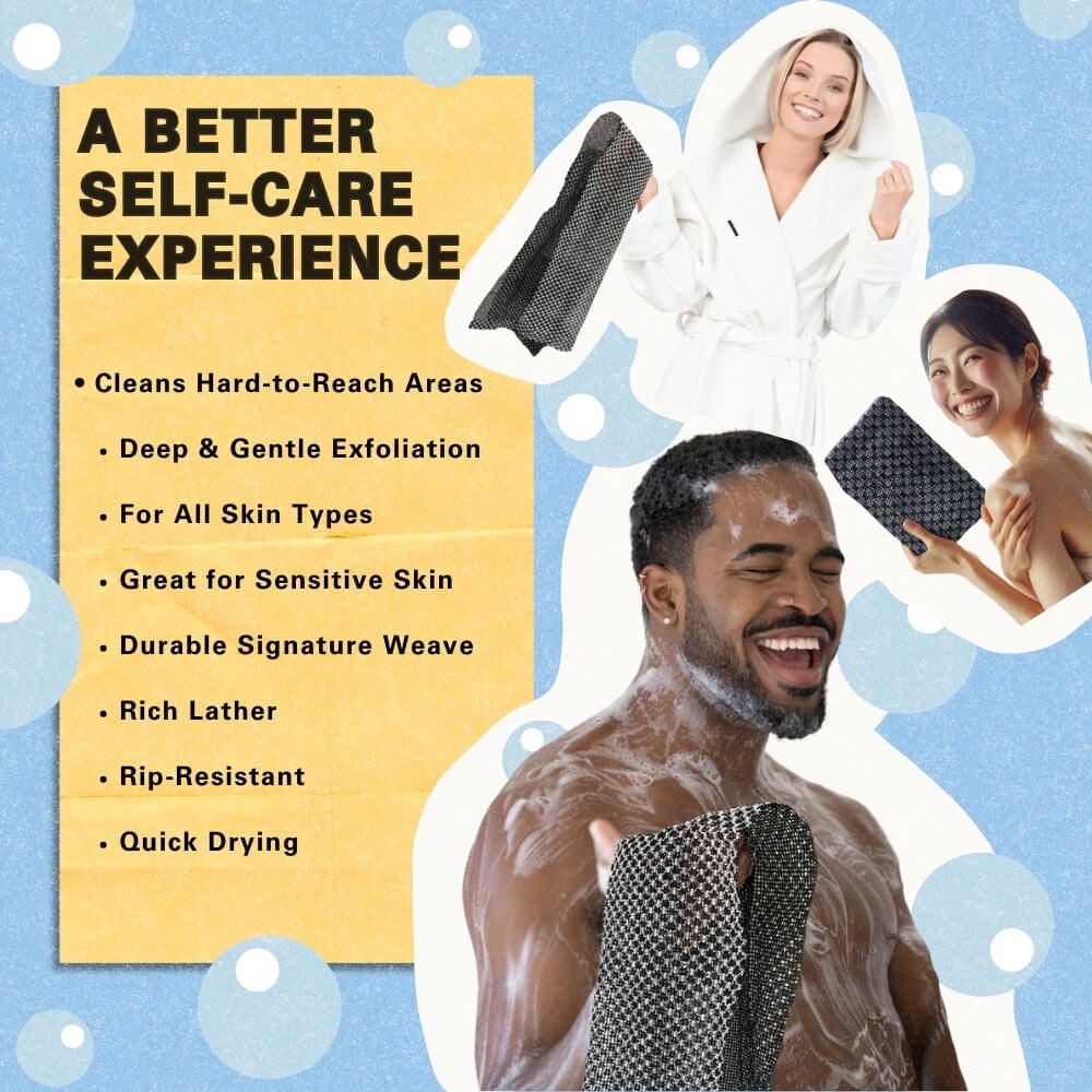 🧼Exfolierande antibakteriell duschhandduk🚿