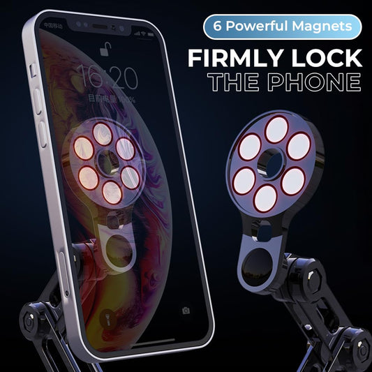 Magnetiskt, vikbart och självhäftande telefonstativ