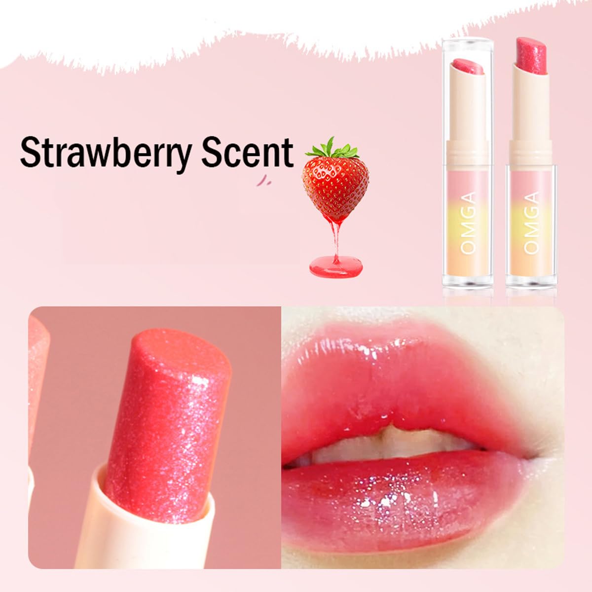 Glitter Lipstick Color Changing Lip Balm