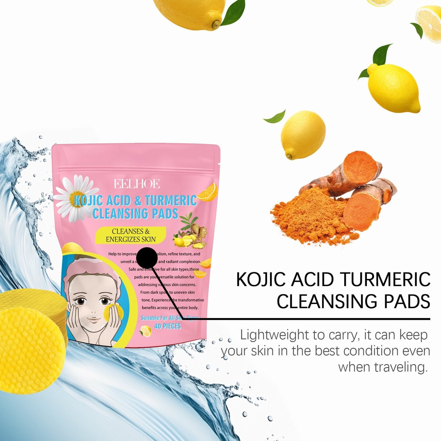 đ„ Gurkmeja Kojic Acid Cleansing Pads