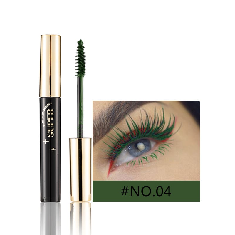 Mascara av silkesfiber Mascara med färg för ögonfransar