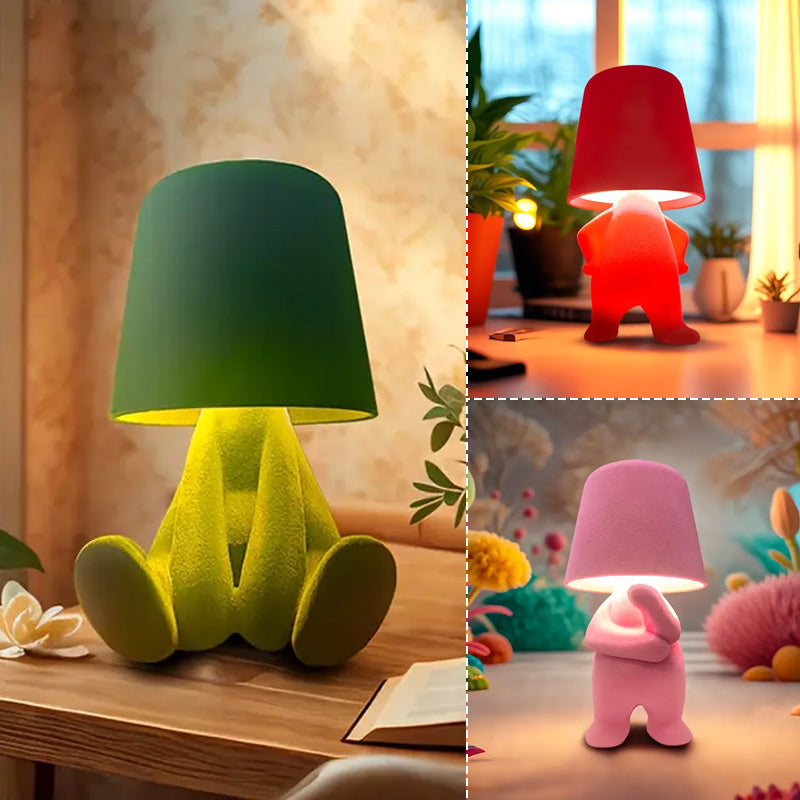 Touch-kontroll bordslampa Gyllene staty LED-lampa