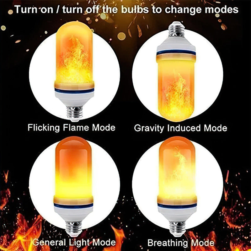 LED-lampa med flameffekt - med gravitationsavkännande effekt