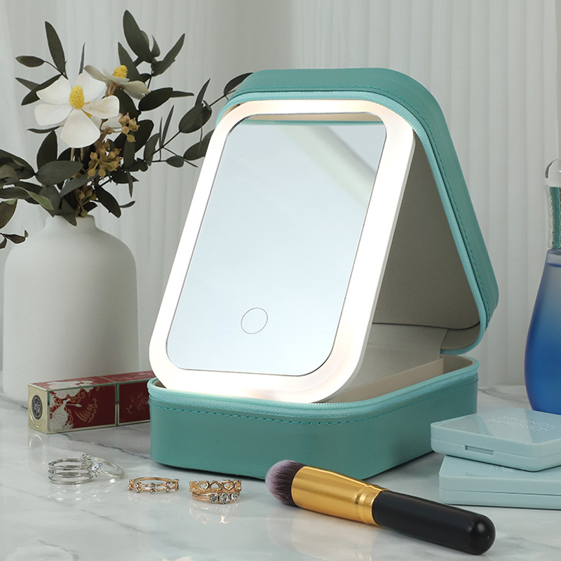 Justerbar sminkspegel med LED i tre fĂ€rger (đmed 5x/10x/15x förstoringsspegel)