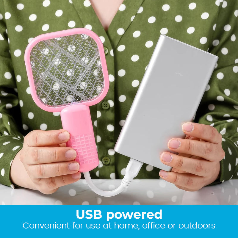 FĂ€rgglad USB Myggflygare 2-i-1 đŠâĄ