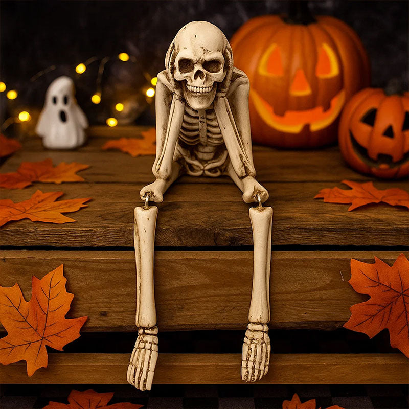 đ Halloween Tre kloka skelett Resinfigurer