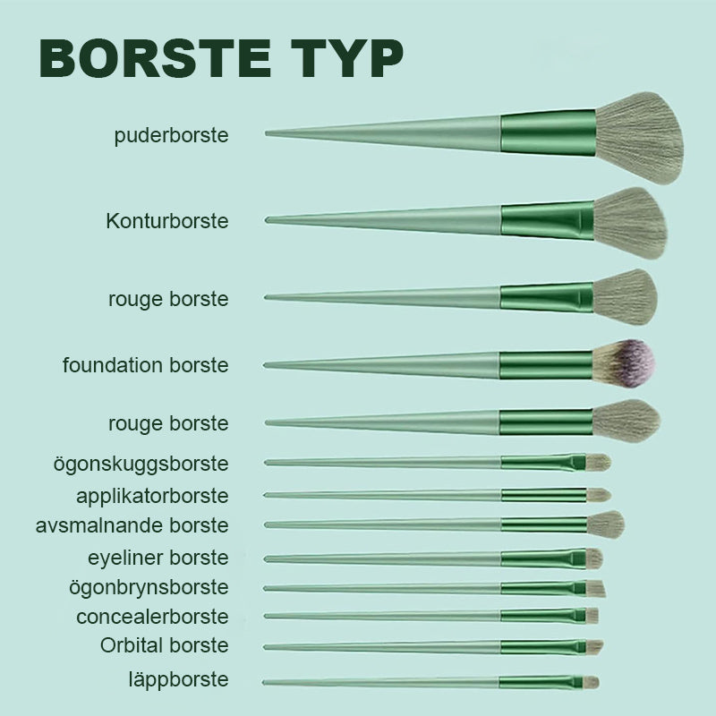 Sminkborsteset (13 delar)