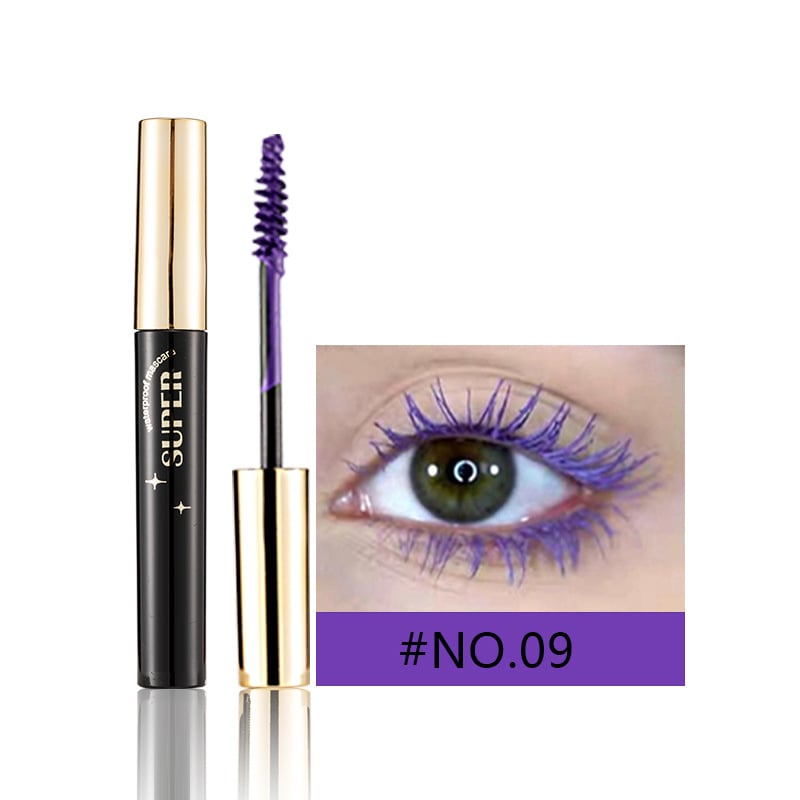 Mascara av silkesfiber Mascara med färg för ögonfransar