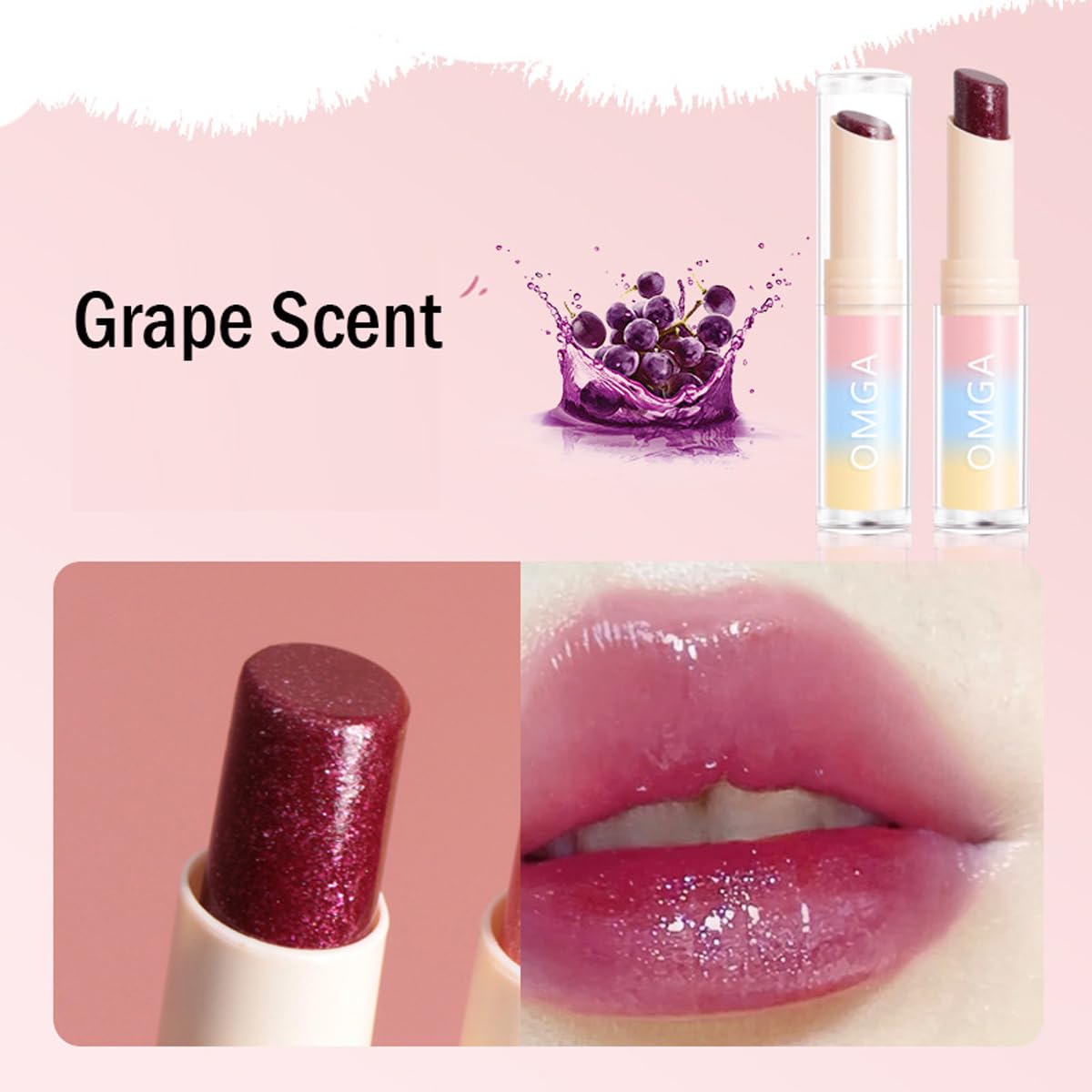 Glitter Lipstick Color Changing Lip Balm