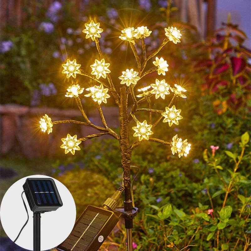 ✨Utomhus Vattentät Cherry Blossom Multicolour Solar Garden Lights🎉