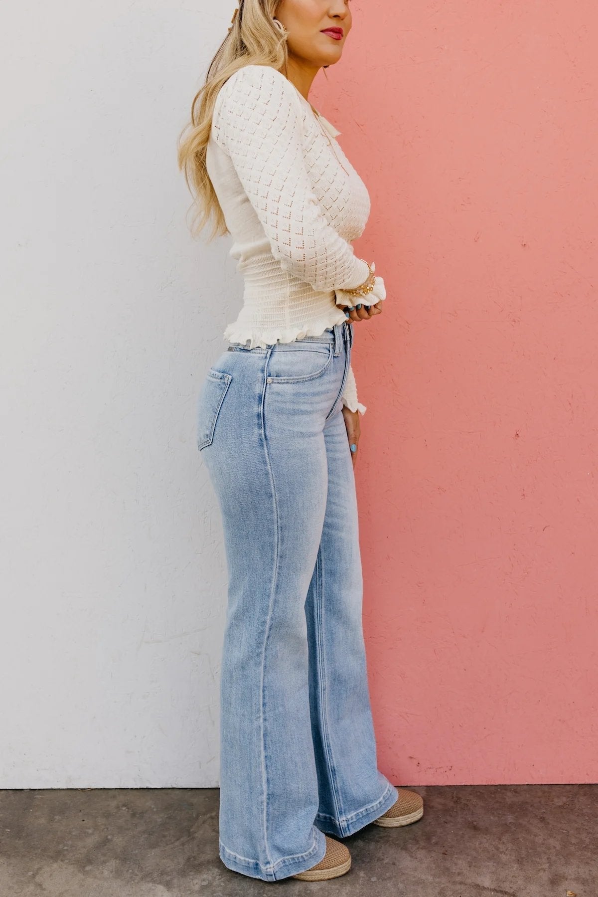 đSista dagen 49% rabattđ„-đVintage raka jeans med hög midja med magkontroll