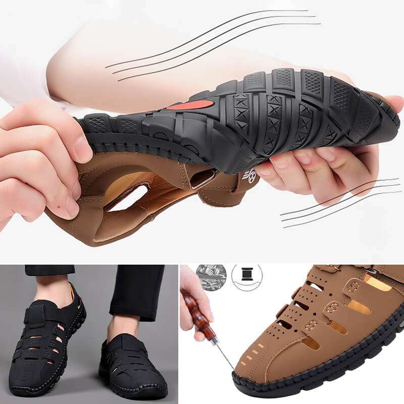 Trendiga sandaler i perforerat pu-läder