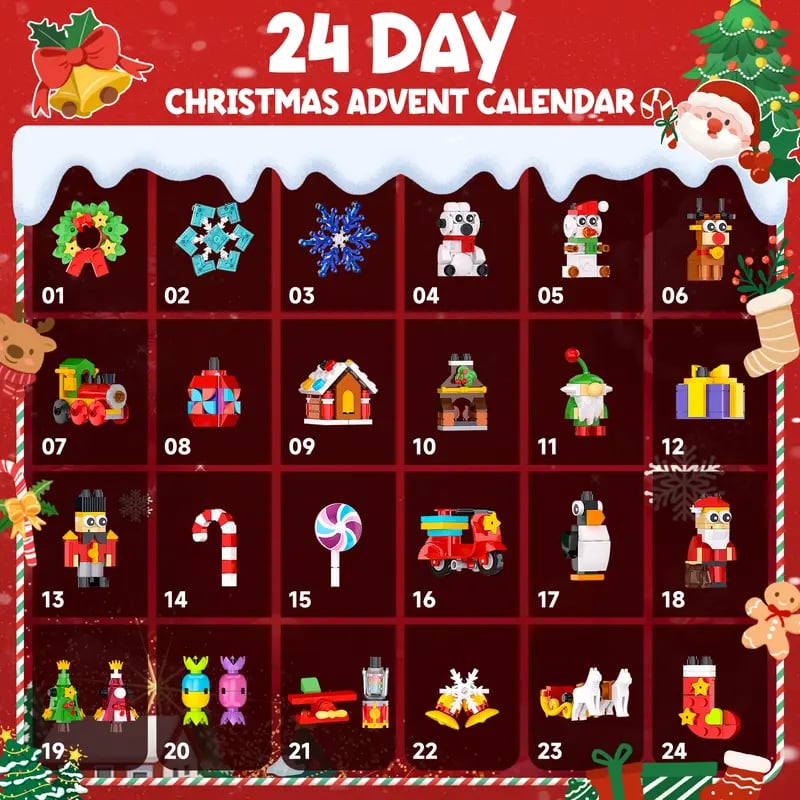 โณ Last Day 49% OFF โ ๐24-Day Christmas Surprise Countdown Calendar | 24 Daily Compartments with Surprise Toys for a Fun Screen-Free Holiday Tradition ๐โจ