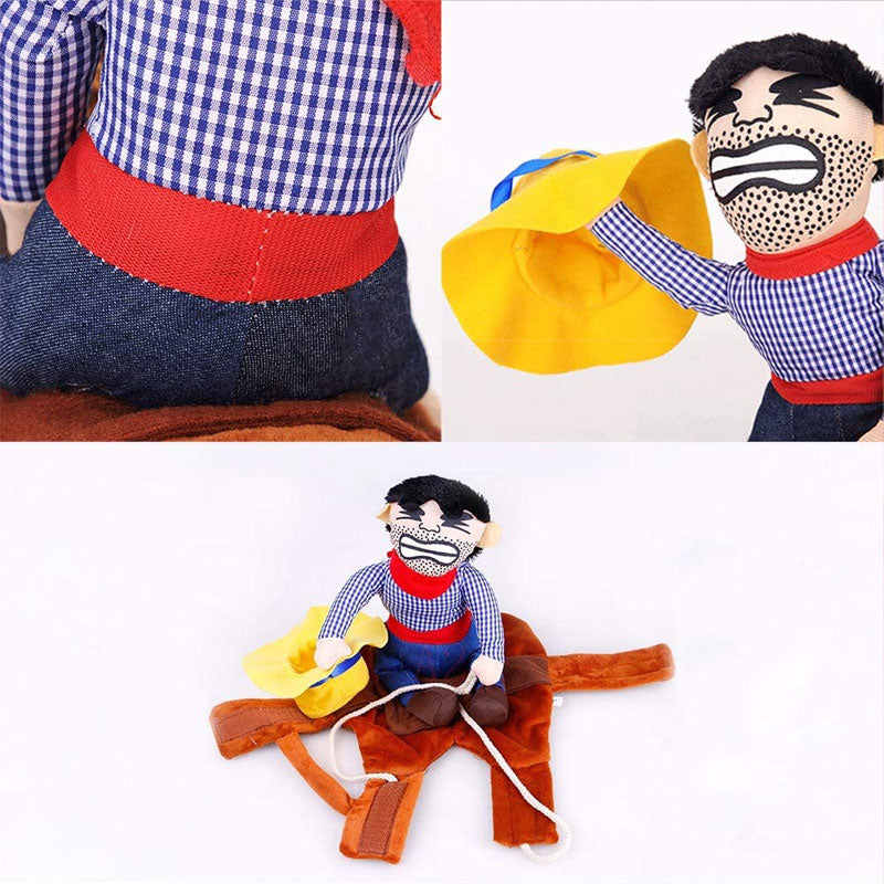 Halloween Husdjur Hund Cowboy Ryttare DrÀkt