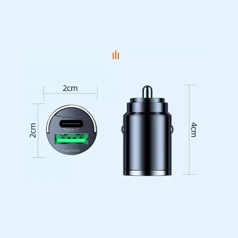 Bil Laddare - Snabbladdningsadapter/Car Charger - Fast charging adapter