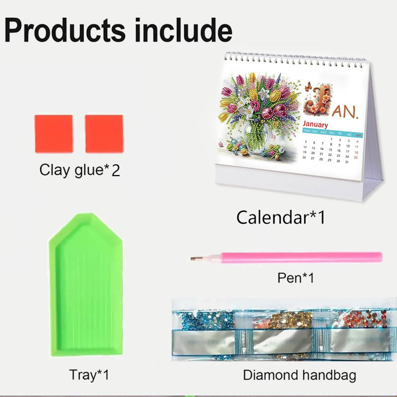 đ„Het reađ„2026 DIY Specialformad Diamant StĂ„ende Kalender för Sovrum Vardagsrum