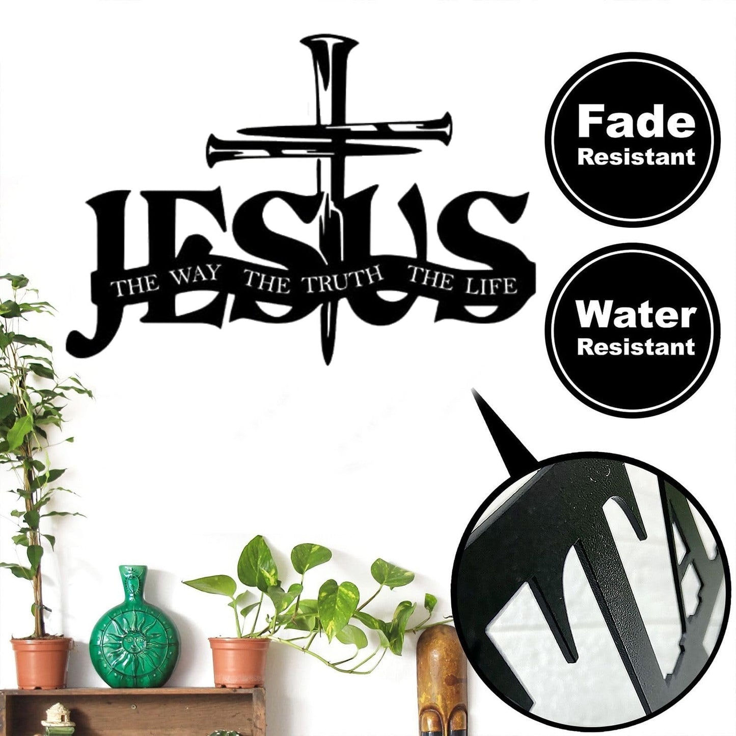 (đSista dagen 49% rabatt)đ„Jesus & Cross Design Wall Art - âLimiterad handgjord seri