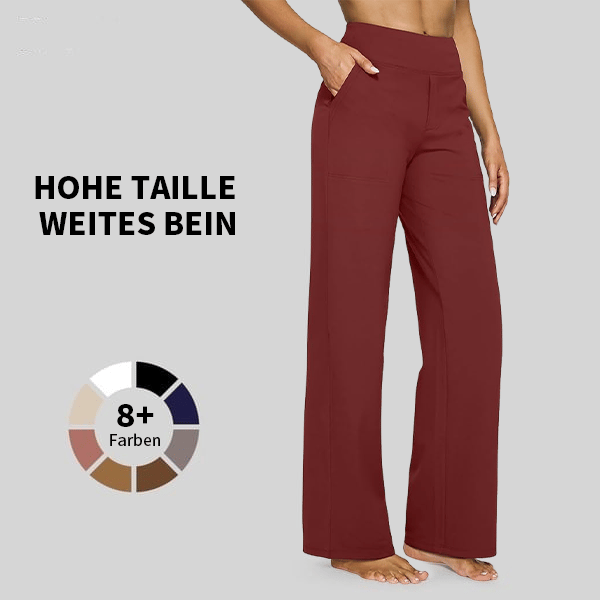 đ Sista dagen 49% rabatt đ„ Löst sittande byxor med hög midja för business casual och yogabyxo