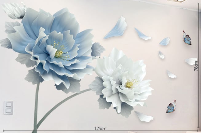 đ„Last Day Promotion 49% RABATTđ„Blomster vĂ€ggdekal tapet