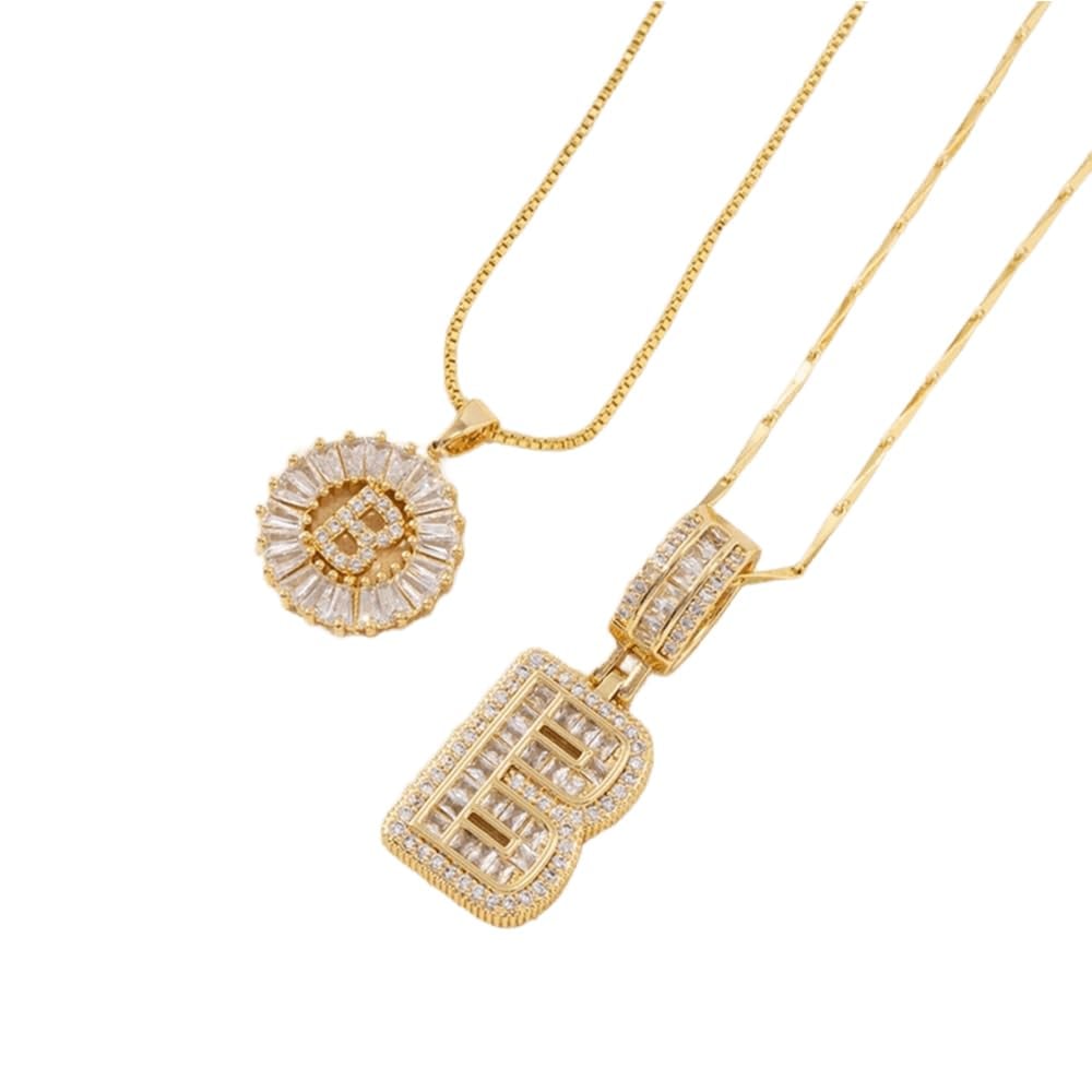 ⭐50% RABATT⭐Alfabetet Hängsmycke Halsband Set