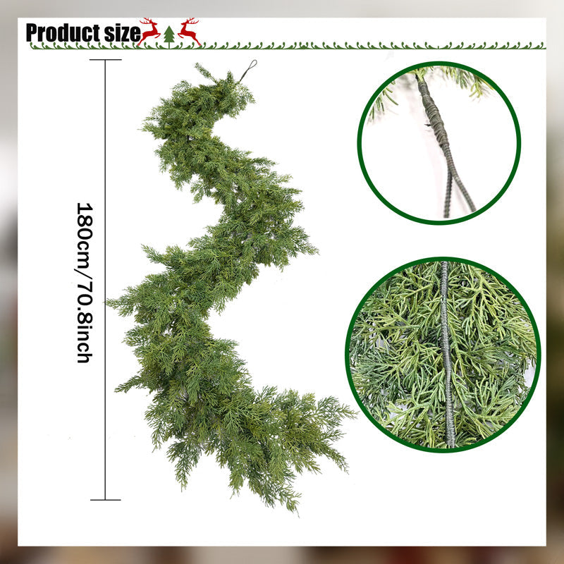 Faux Greenery Knockford TallnÄlar Mjukt gummi Rotting Garland