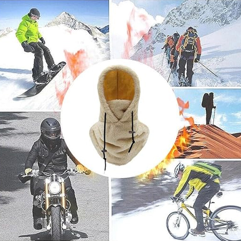 Varm plysch cykelhuva / vinter utomhus hatt sport vindtät hatt