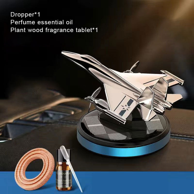 Solar Car Aromaterapi Air Combat Flygplansprydnad