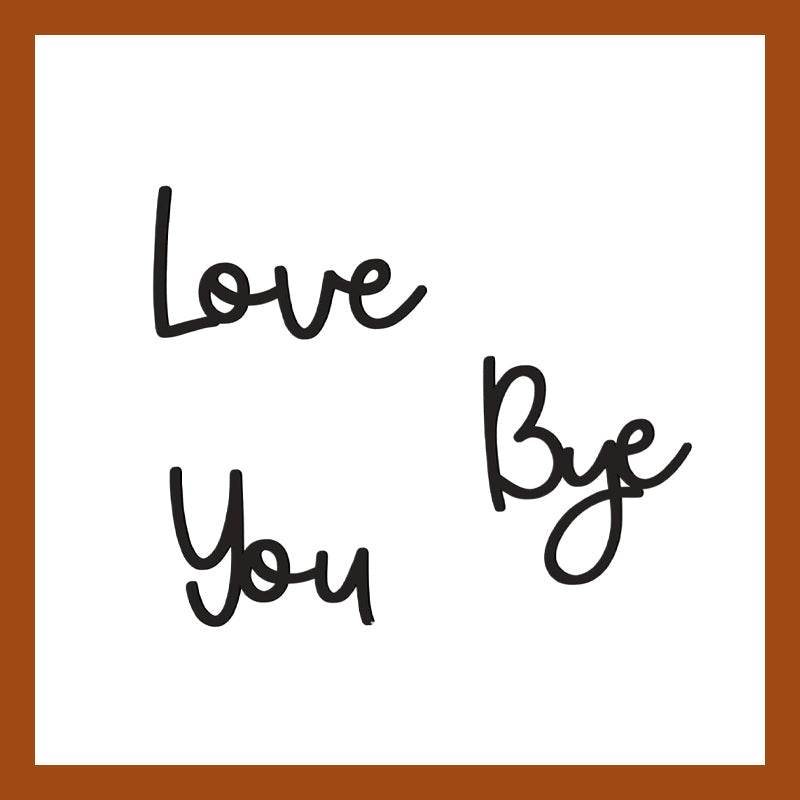 đżLOVE YOU BYE TrĂ€skylt i bohemisk stil för vĂ€ggdekorationđż