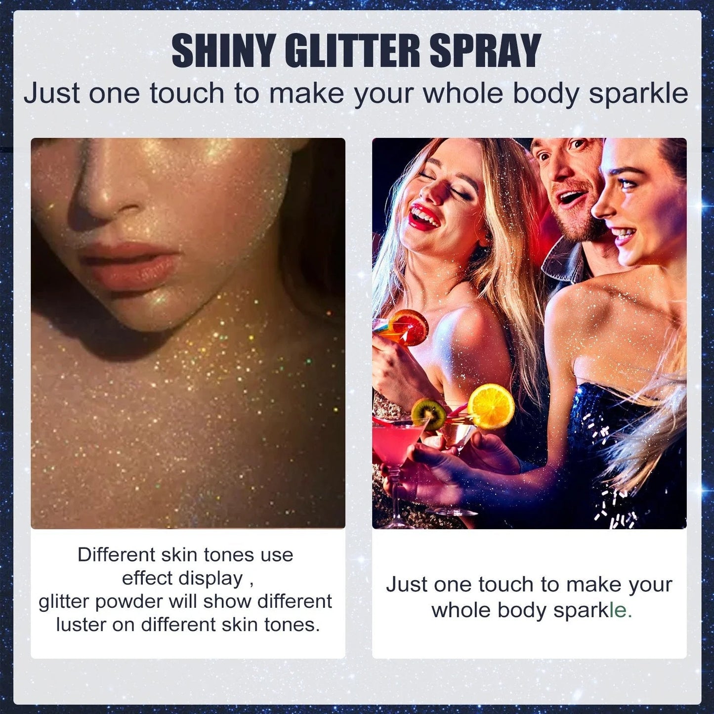 đ„Hot SaleđVattentĂ€t Glitter Spray Stage Fest HĂ„r och klĂ€der