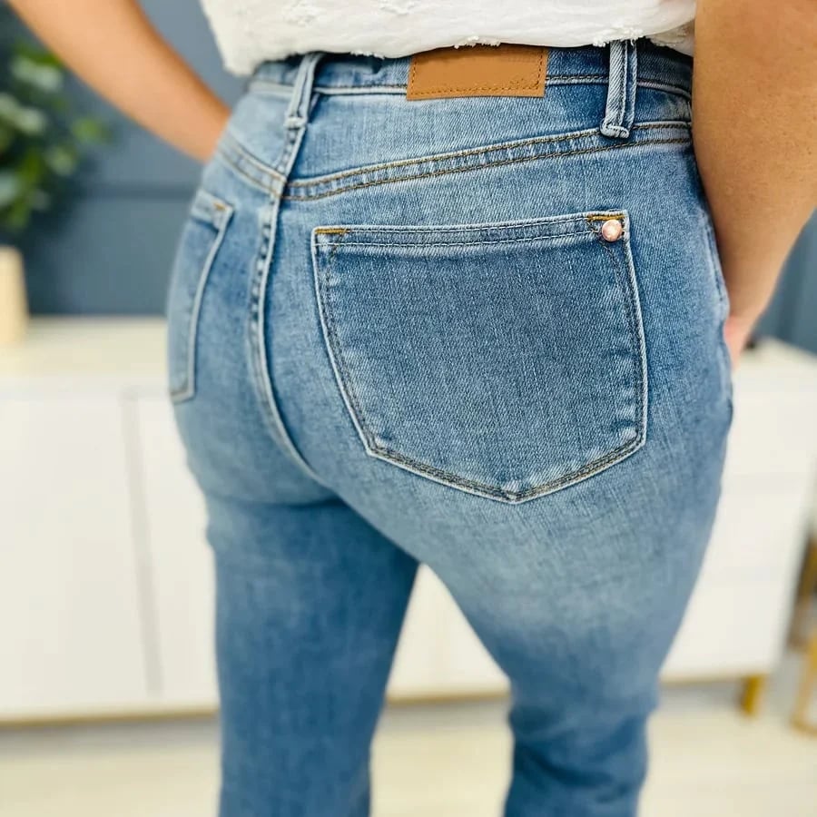Holy Grail Bootcut jeans med magkontroll đ„
