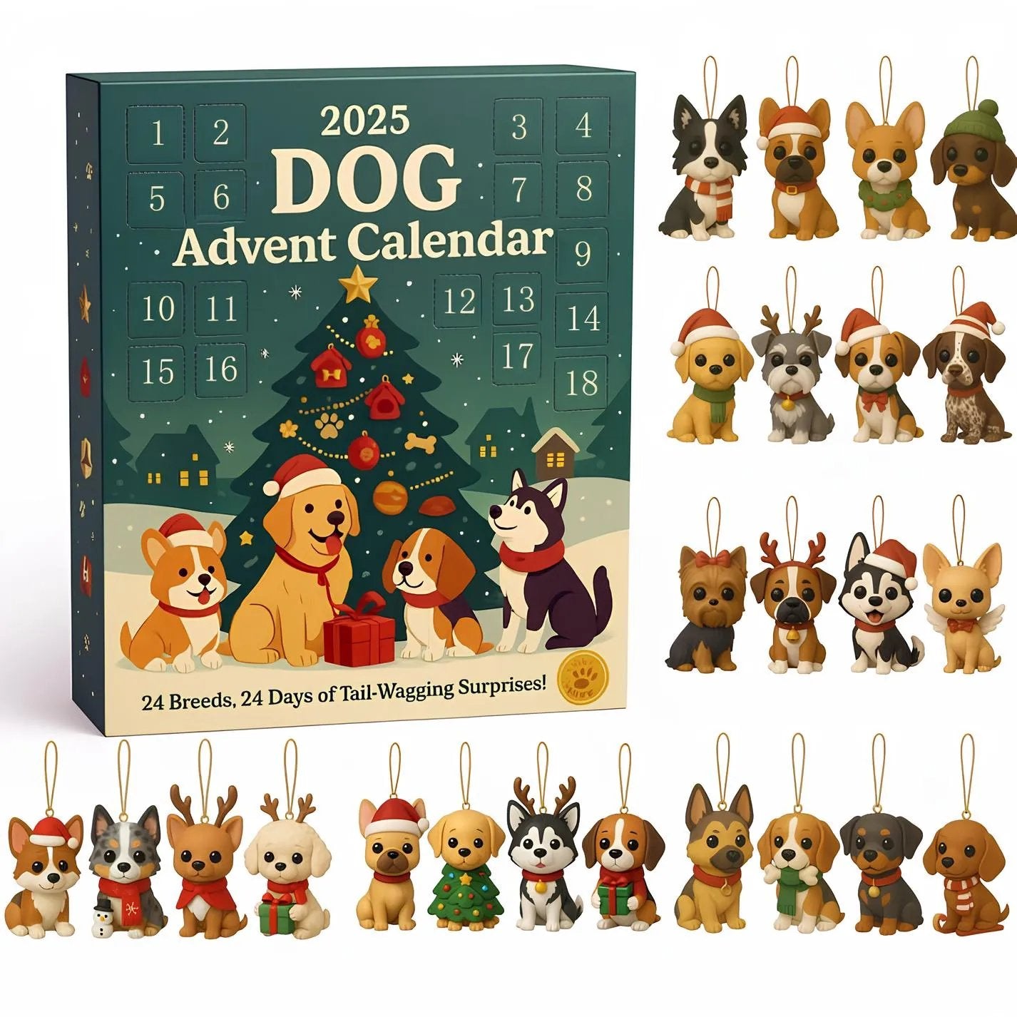 đ„Sista dagen 49 % rabatt â Adventskalender för hundar 2025đ