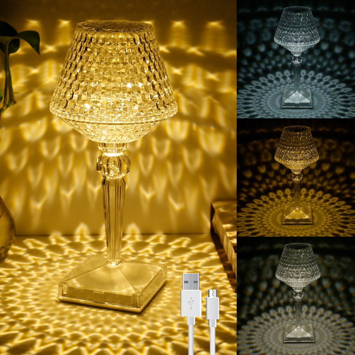 Kristall Bordslampa
