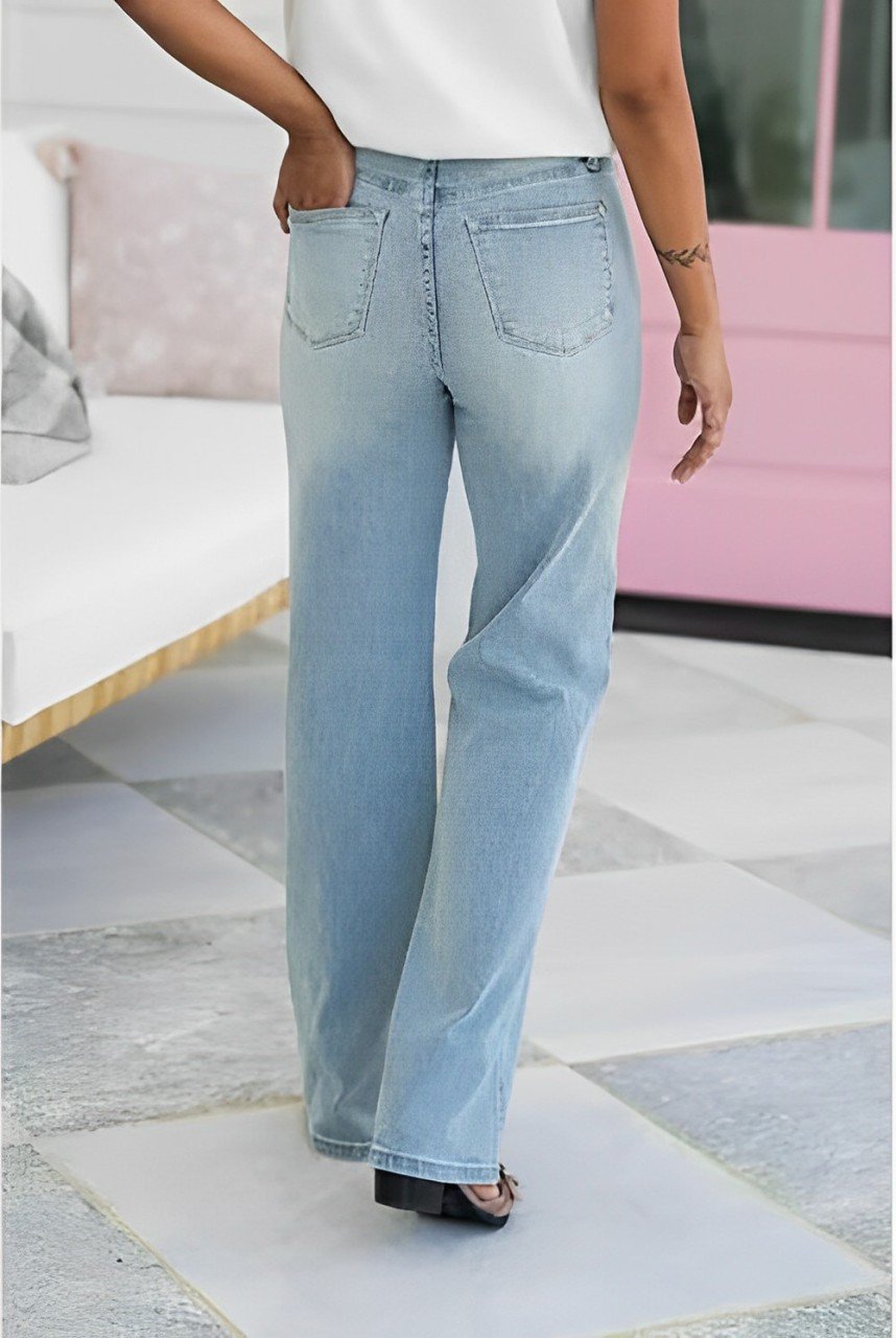 đSista dagen 49% rabattđ„-đVintage raka jeans med hög midja med magkontroll