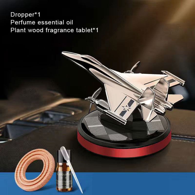 Solar Car Aromaterapi Air Combat Flygplansprydnad