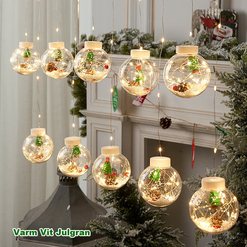 LED Julönskebollar Gardinslinga ✨🎅