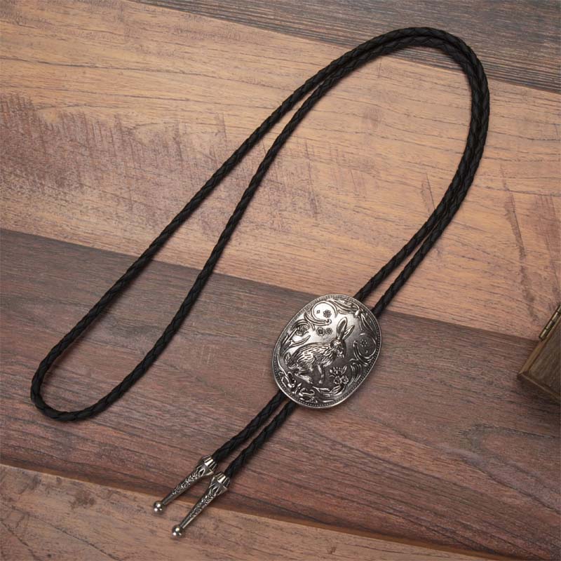 Cowboy läder slips - Gothic Western Bolo slips halsband 🦋