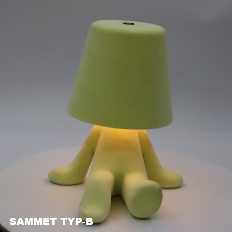 Touch-kontroll bordslampa Gyllene staty LED-lampa